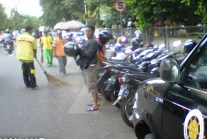 Parkir di Alun-alun Kota Malang