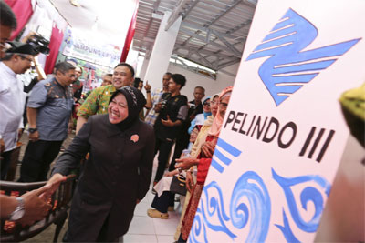 Peresmian “Wisata Kampung Lawas Maspati” di wilayah Bubutan, Surabaya yang baru saja diluncurkan oleh Wali Kota Terpilih Surabaya Tri Rismaharini, Minggu (24/1).