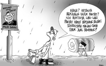 karikatur Banjir