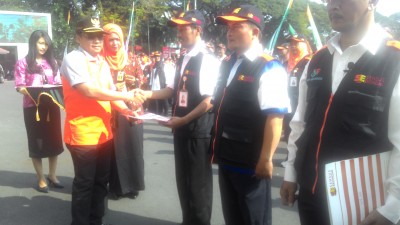 Wakil Wali Kota Malang Sutiaji, usai memimpin Apel Pelepasan Petugas Sensus Ekonomi Tahun 2016 di Depan Balai Kota Malang, Kamis 28/4 kemarin.