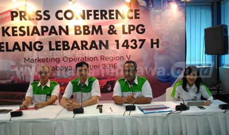Press Conference kesiapan BBM dan LPG jelang Lebaran 1437H.