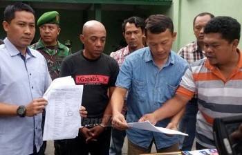 TNI Gadungan saat diamankan di Makodim 0833 Kota Malang, Sabtu (23/7) kemarin.