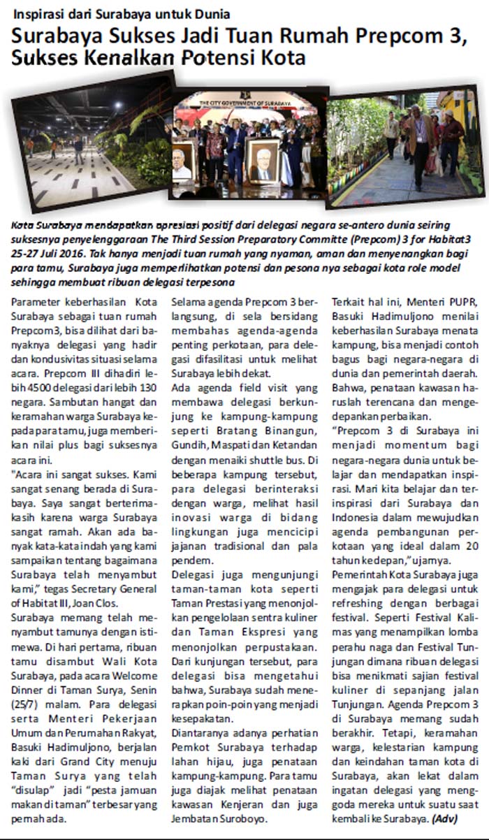 Surabaya Sukses Jadi Tuan Rumah Prepcom 3
