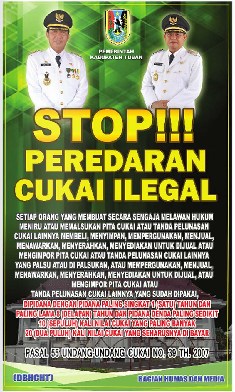 Pemkab Tuban : Stop Peredaran Cukai Ilegal
