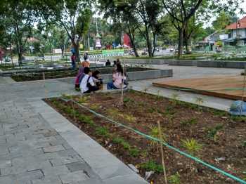 Wajah baru Taman Sekartaji Kota Kediri