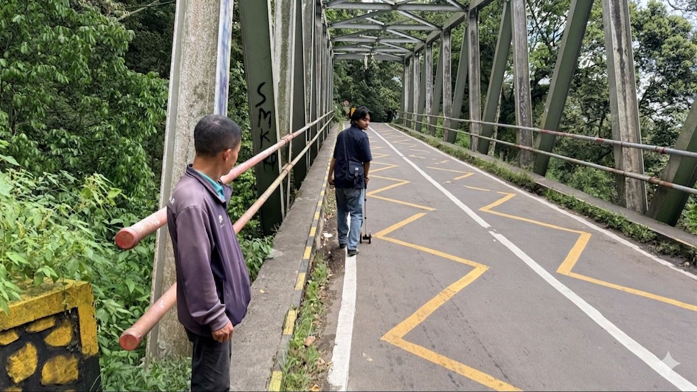 Dinas PU Bina Marga Jatim Segera Pasang Pagar Pengaman di Jembatan Cangar -  Harian Bhirawa